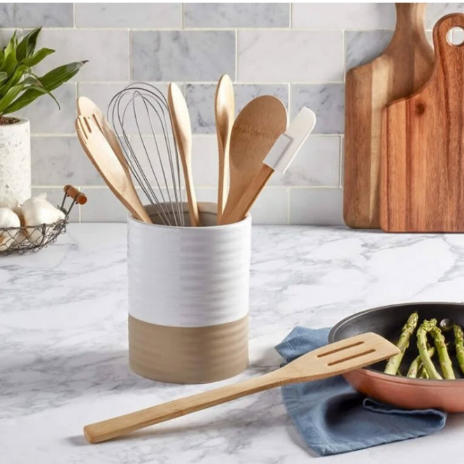 8pc Bamboo Kitchen Utensil Set