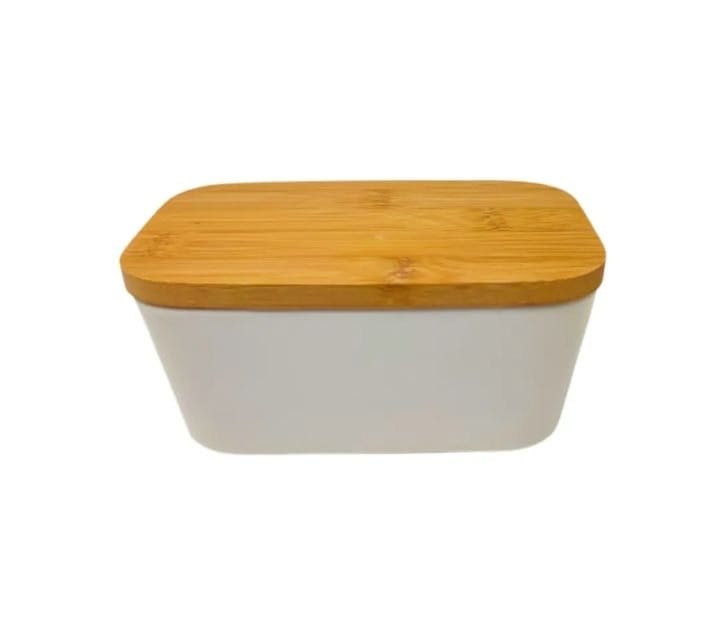 Ceramic Butter Dish with Bamboo Lid