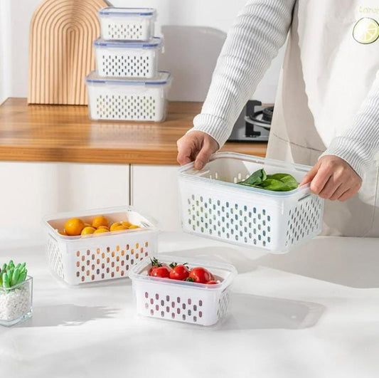 3pc Veggie Storage with Strainer