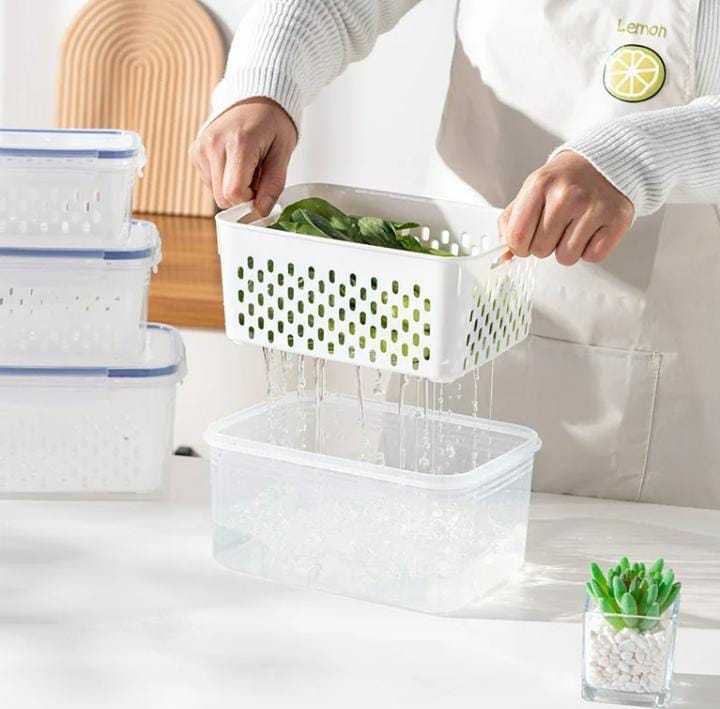 3pc Veggie Storage with Strainer
