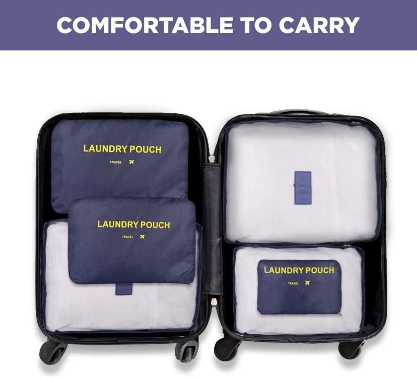 6pc Travel & Wash Bag Set