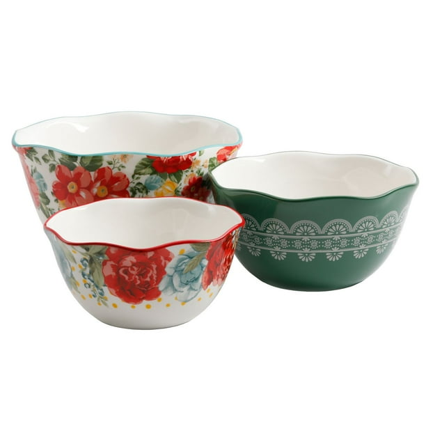 Pioneer Woman 3pc Mixing Bowl Set