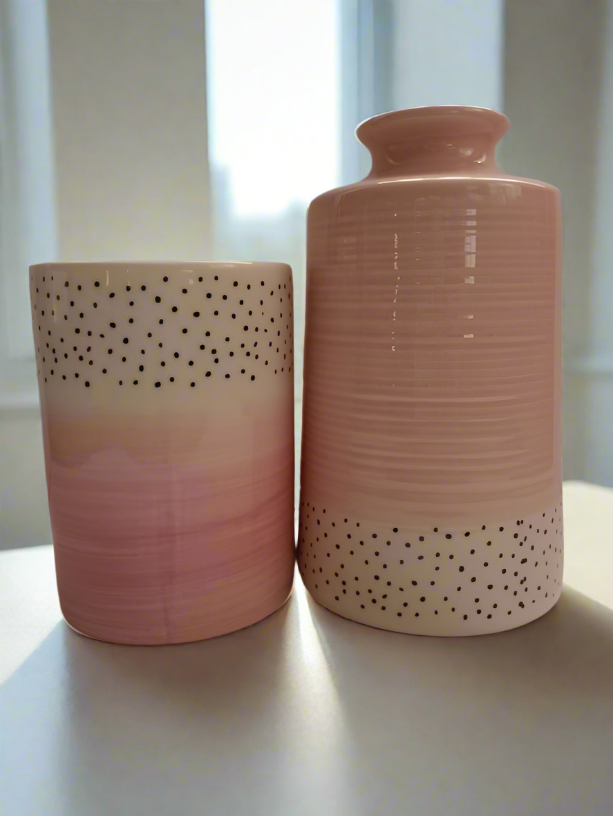 Polkadot & Pink Vase