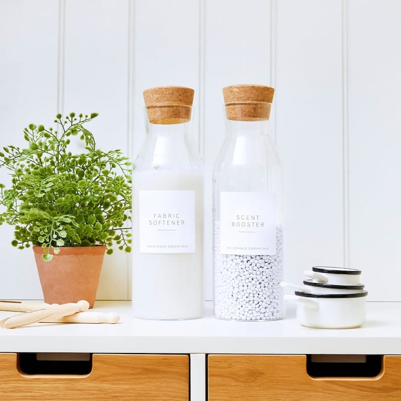Glass Bottles with Cork Lids