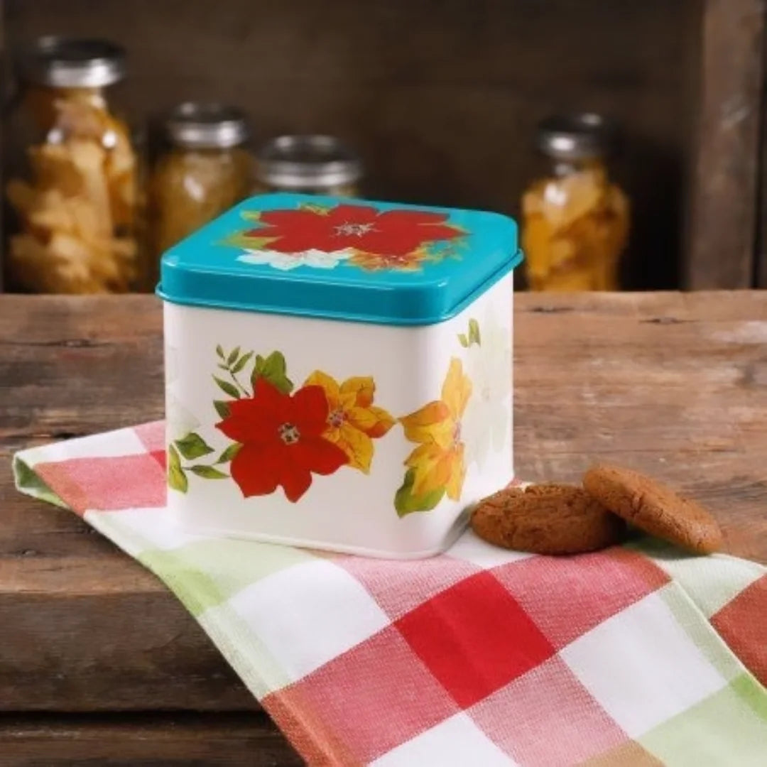 Pioneer Woman Tin Storage Box