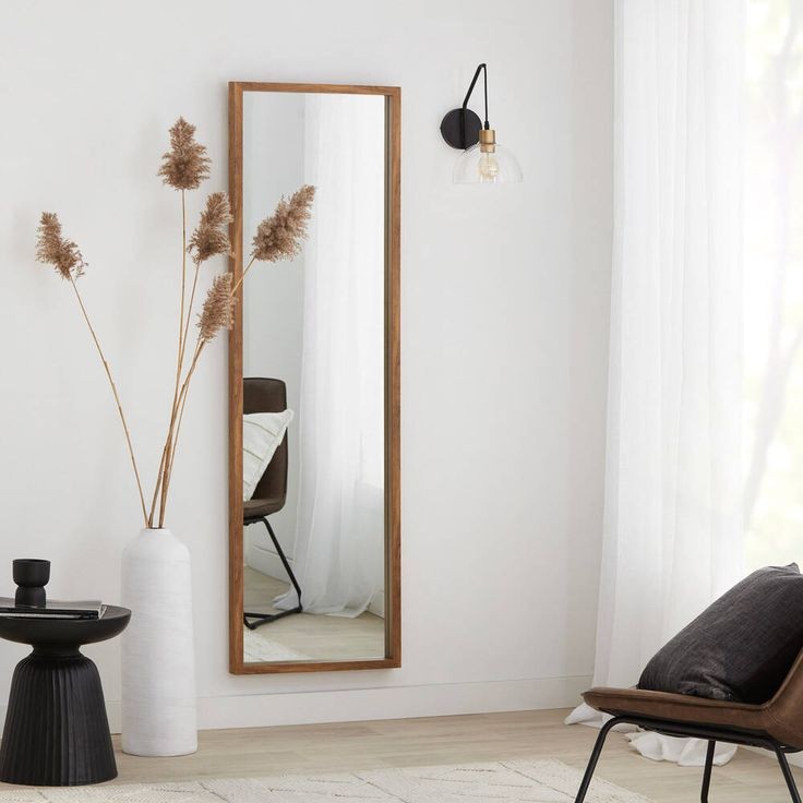 Wooden Full-Length Mirror