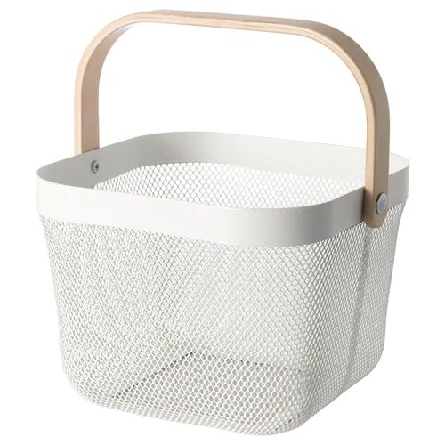 Mesh Basket with Wooden Handle