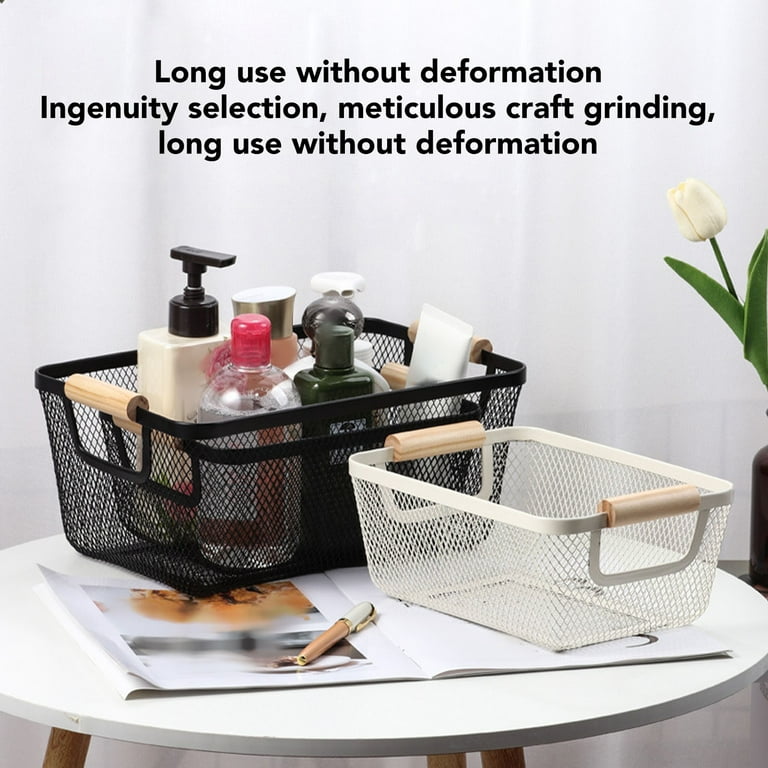 Storage Baskets w Wooden Handles