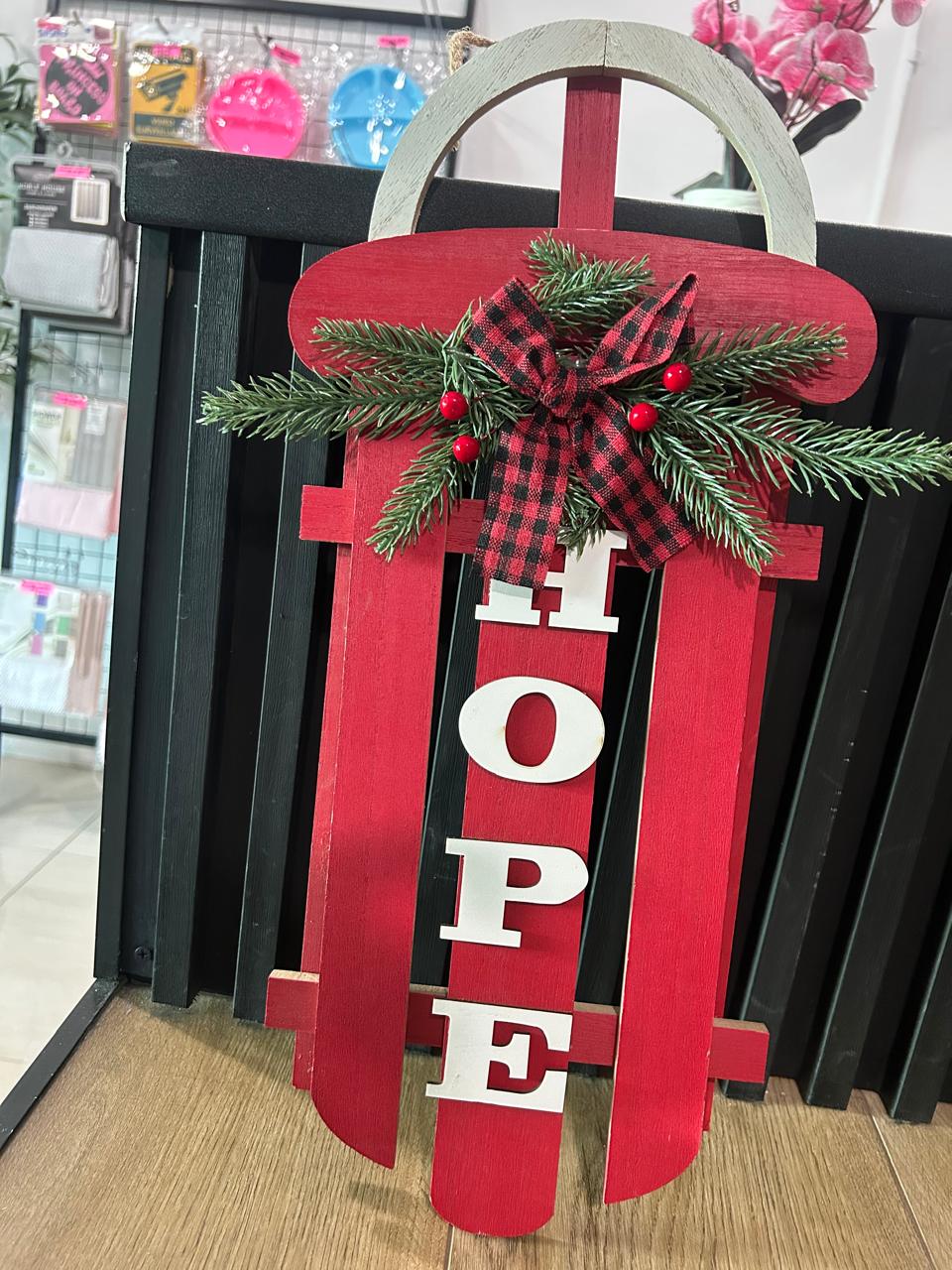 Wooden "Hope" Sign