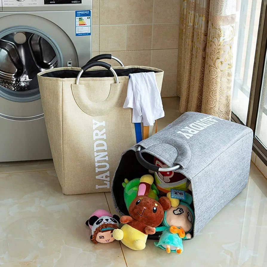 Laundry Basket w Metal Handle