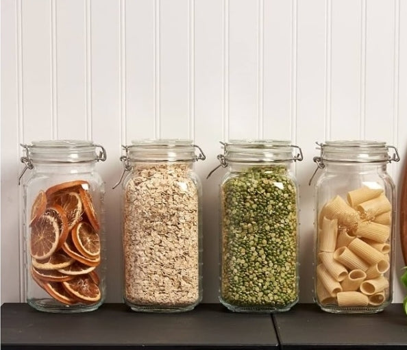 Flip Lid Glass Jars