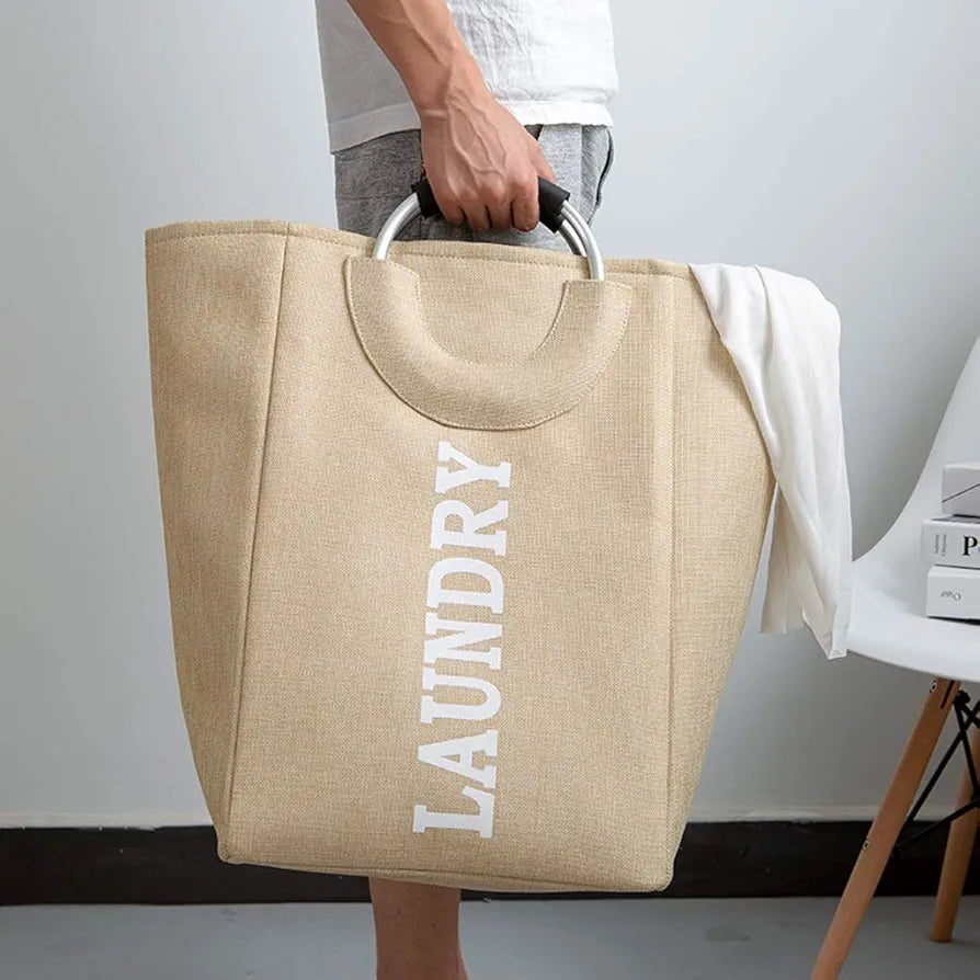 Laundry Basket w Metal Handle