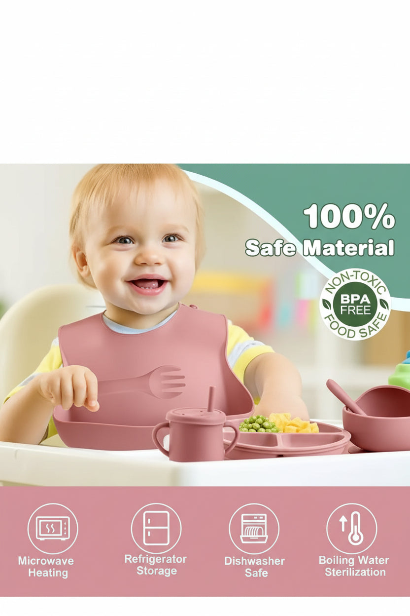 8pc Silicone Feeding Set