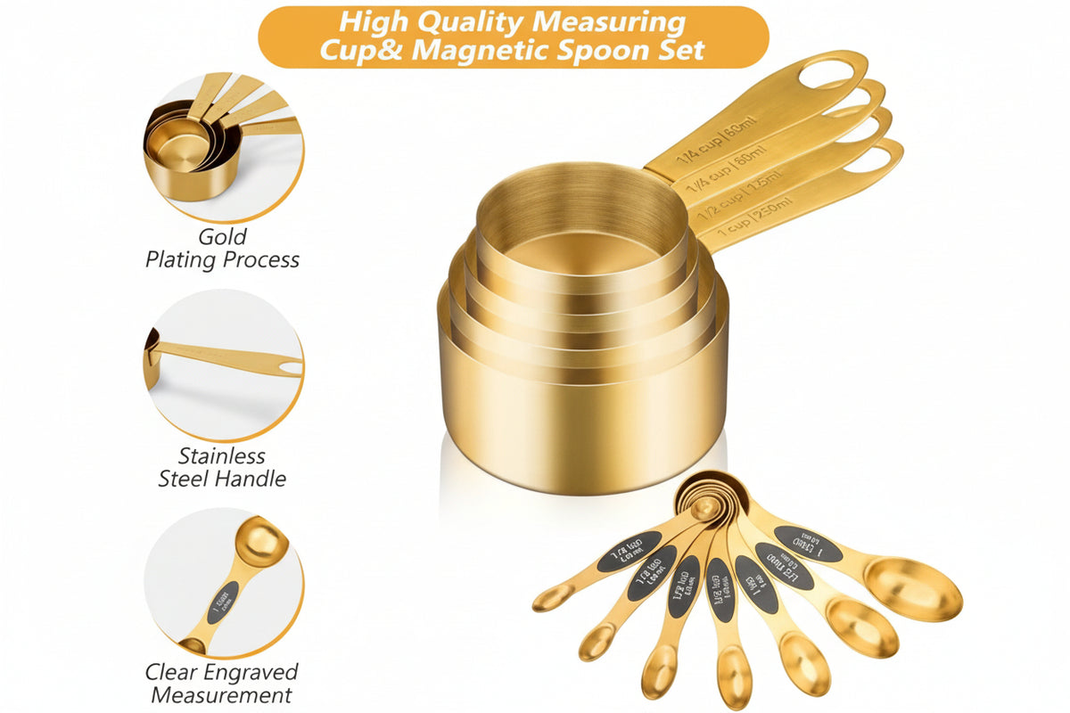 13pc Gold Measuring Set