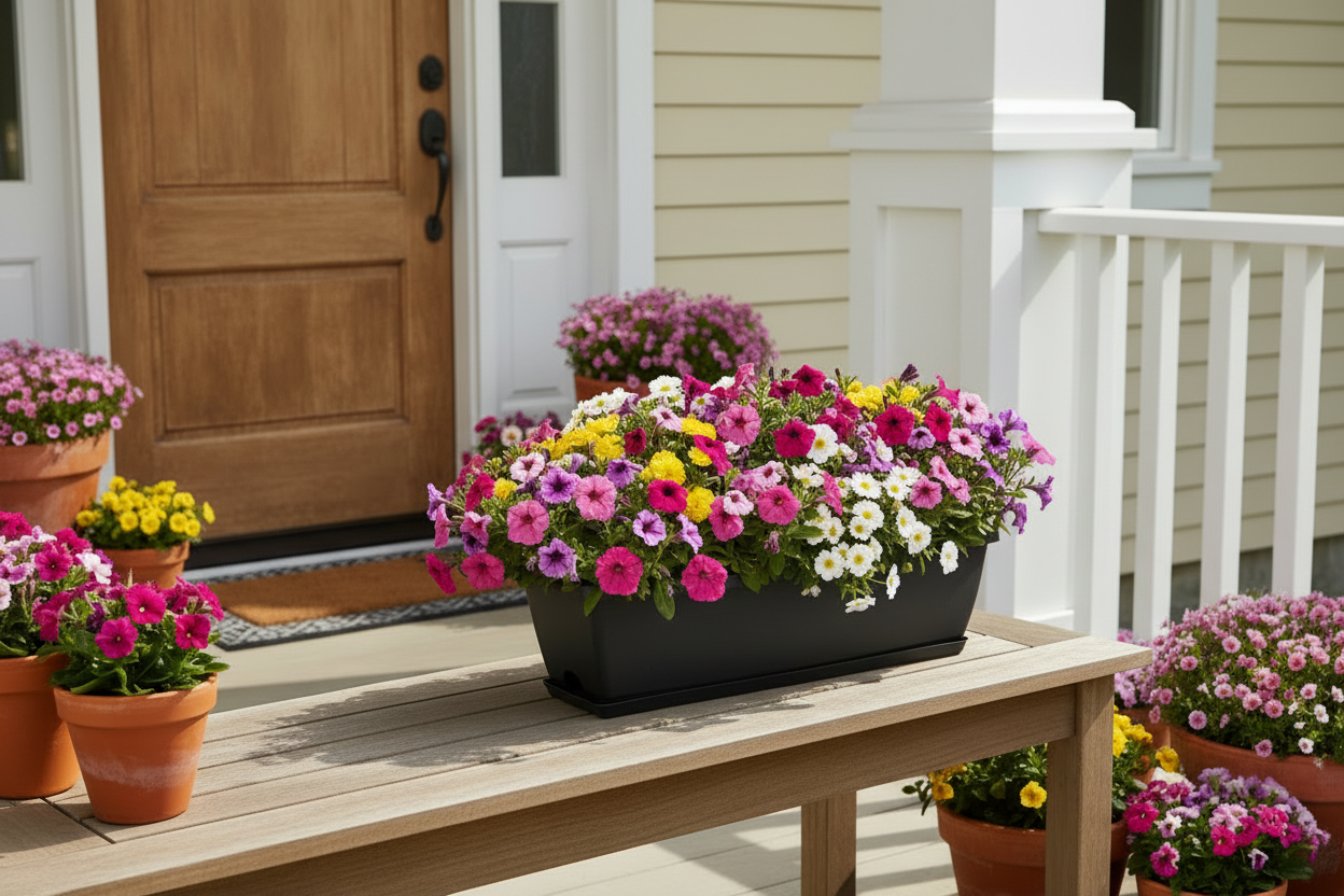 Rectangular Planter with Tray
