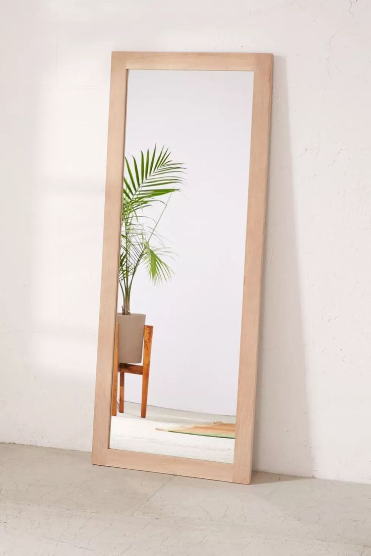 Wooden Full-Length Mirror