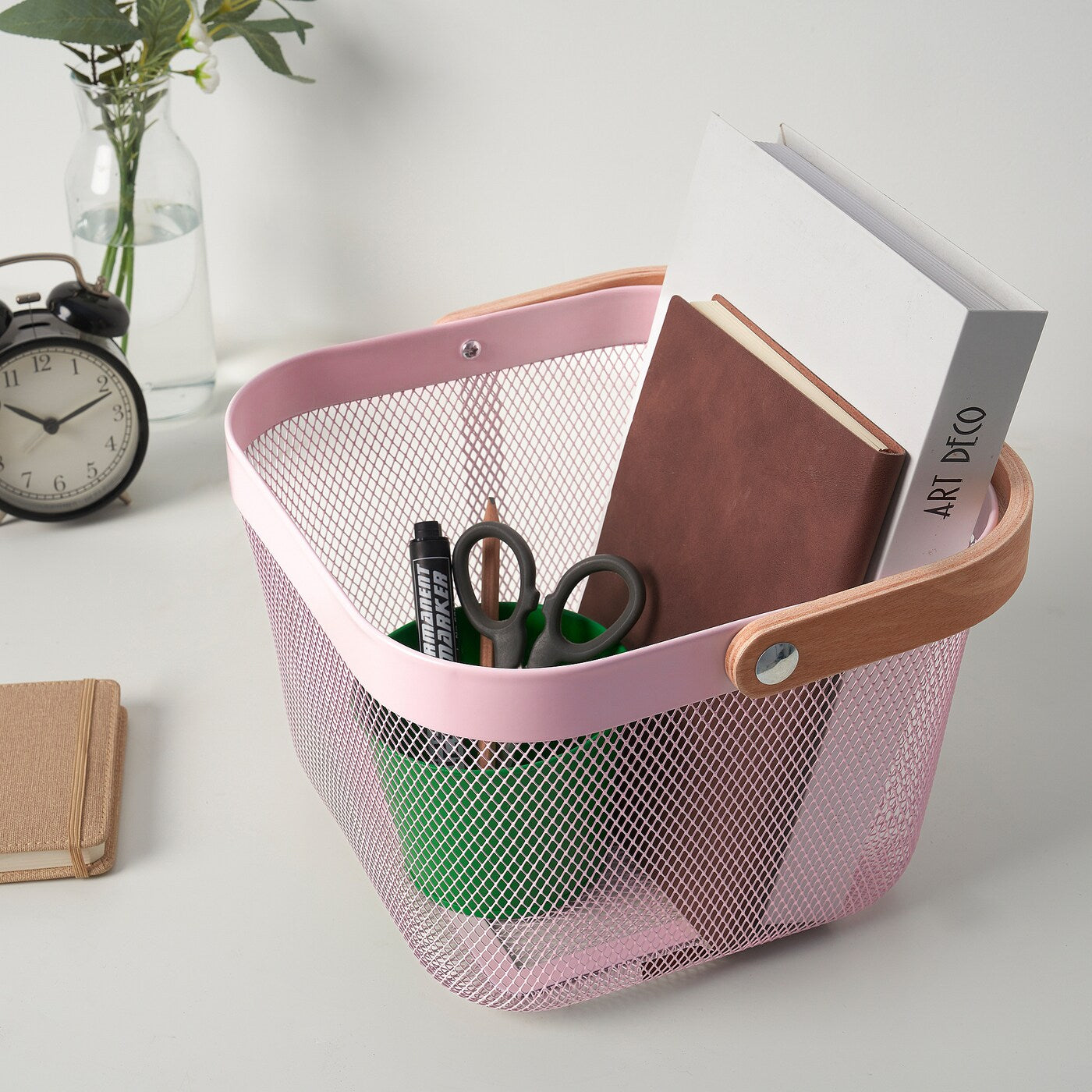 Mesh Basket with Wooden Handle