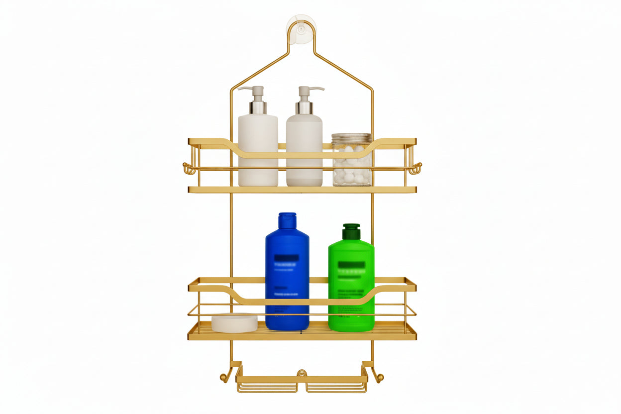 Large Gold Shower Caddy