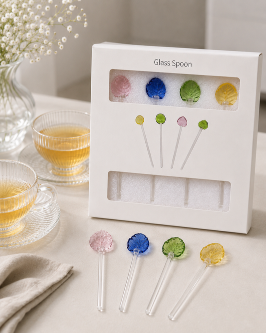 4pc Glass Spoon Set