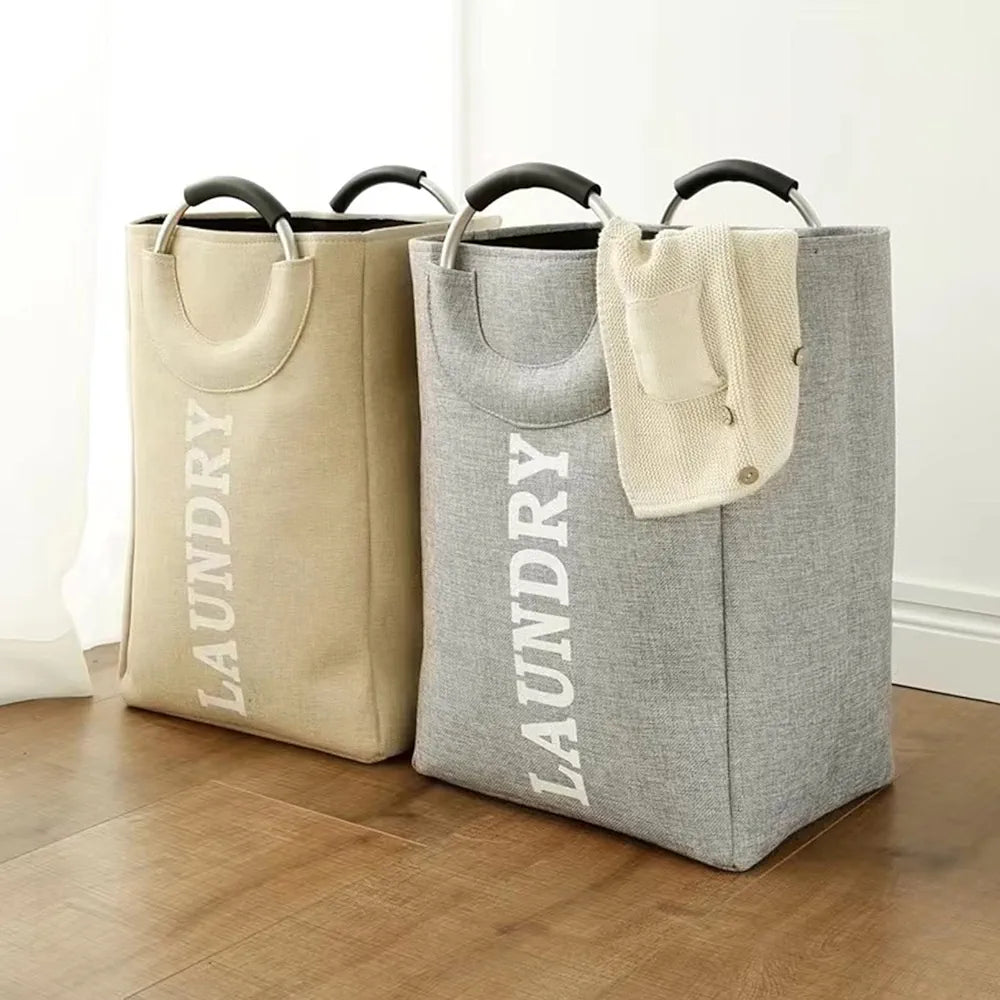 Laundry Basket w Metal Handle