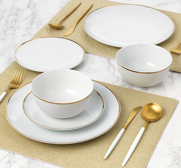 Martha Stewart Gold-Rimmed 18pc Dinner Set