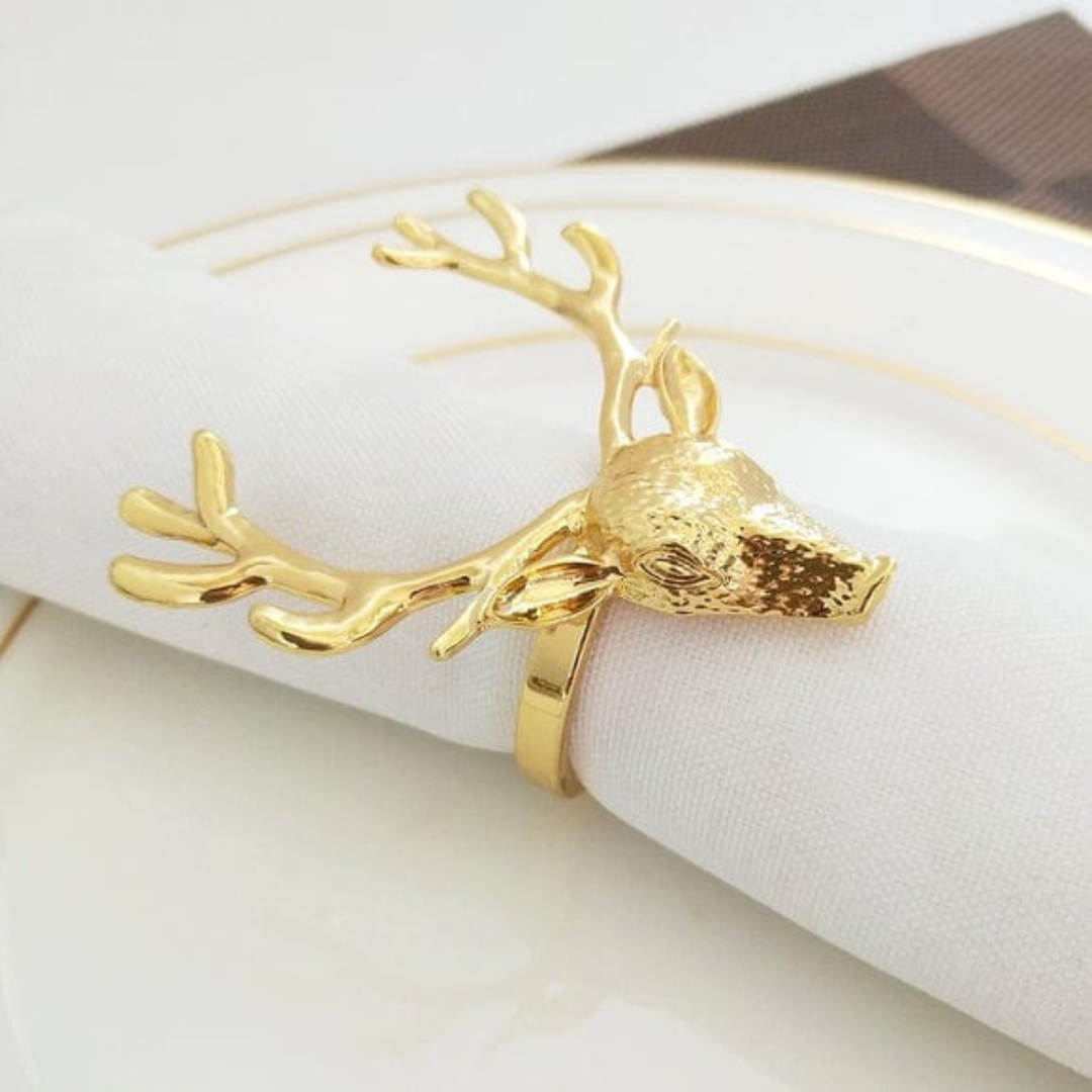 6pc Gold Napkin Rings