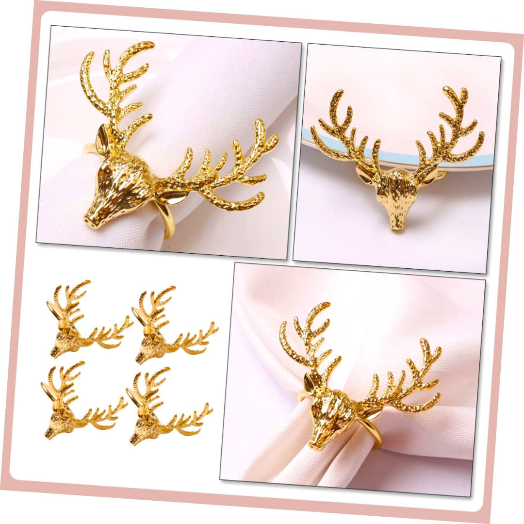 6pc Gold Napkin Rings