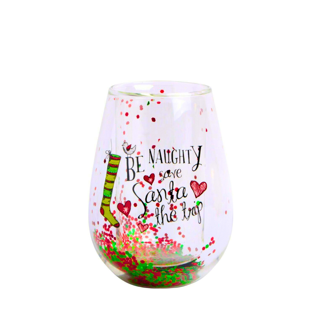 Double-Wall Confetti Drinking Glass