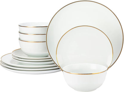 Martha Stewart Gold-Rimmed 18pc Dinner Set