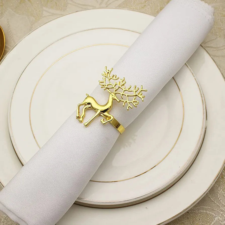 6pc Gold Napkin Rings