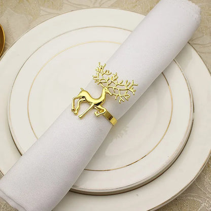 6pc Gold Napkin Rings