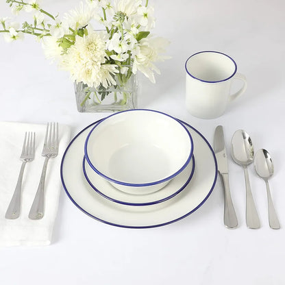 Martha Stewart 16pc Colored Rim Dinner Set