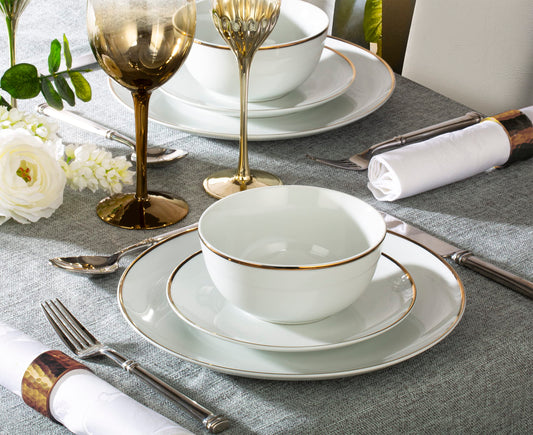 Martha Stewart Gold-Rimmed 18pc Dinner Set