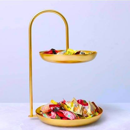 2-Tier Gold Dessert Stand