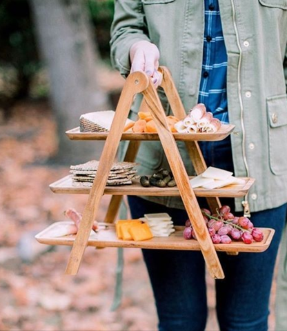 3-Tier Bamboo Dessert Stand