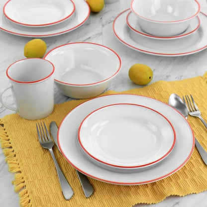 Martha Stewart 16pc Colored Rim Dinner Set