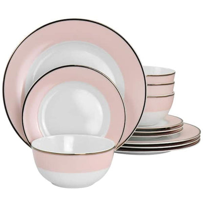 Martha Stewart Gold-Rimmed 12pc Dinner Set