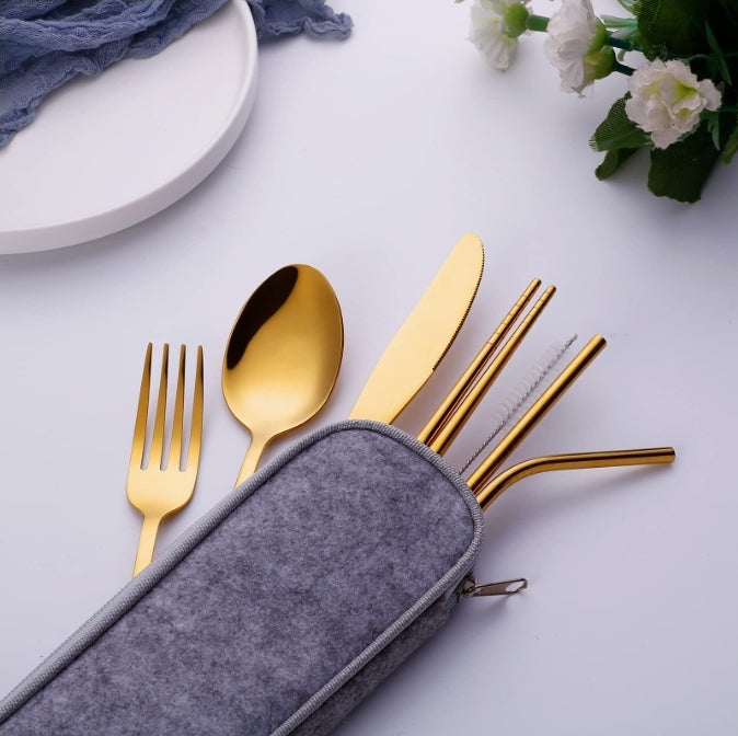 7pc Travel Cutlery Set