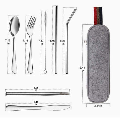 7pc Travel Cutlery Set