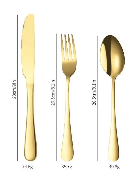 Gold Stainless Steel Cutlery