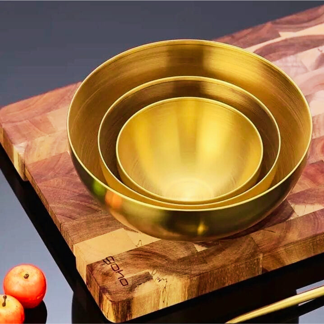 Gold Stainless Steel Serving / Decor Bowls