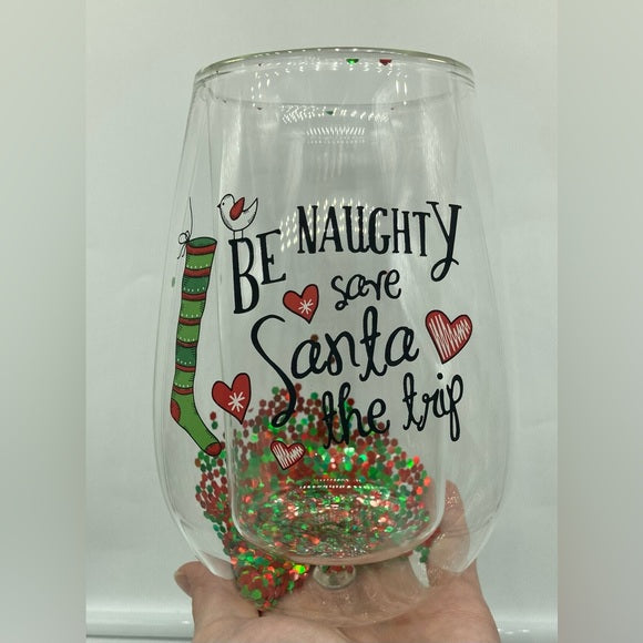 Double-Wall Confetti Drinking Glass