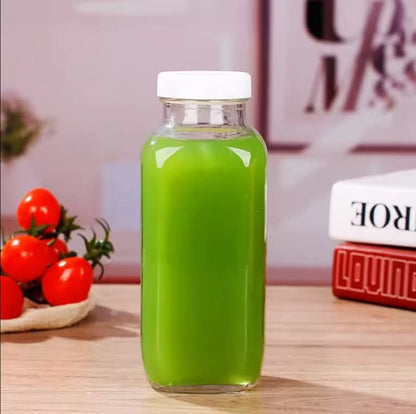 16oz Glass Bottles with White Caps