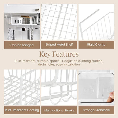 Under Shelf Organizer with Hooks