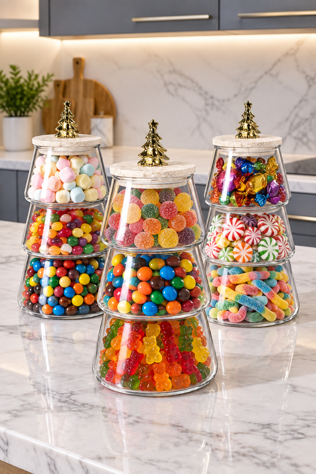 3 Tier Glass Jar