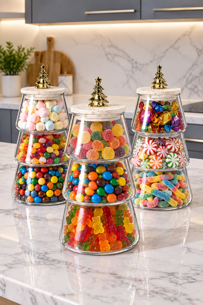 3 Tier Glass Jar