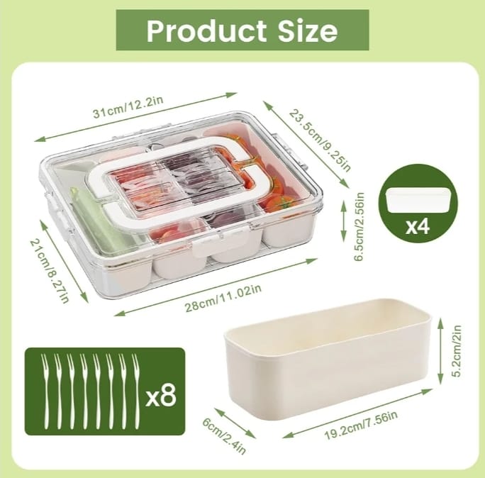 4 Compartment Snack Box