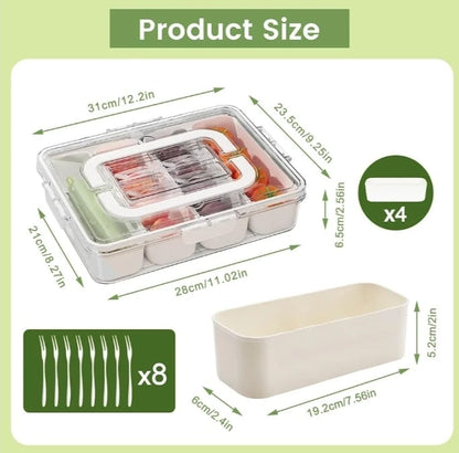 4 Compartment Snack Box