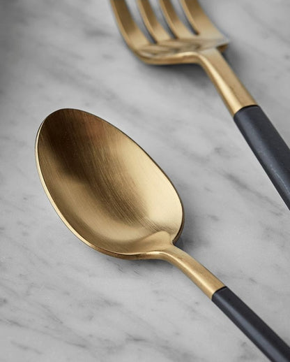 Black & Gold Stainless Steel Cutlery