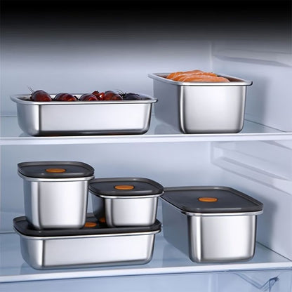 3pc Stainless Steel Bowls with Airtight Lids